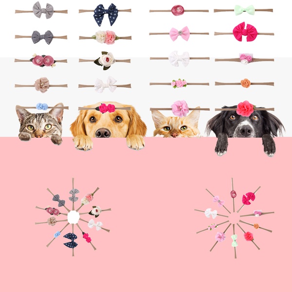High elastic nylon flower headband
